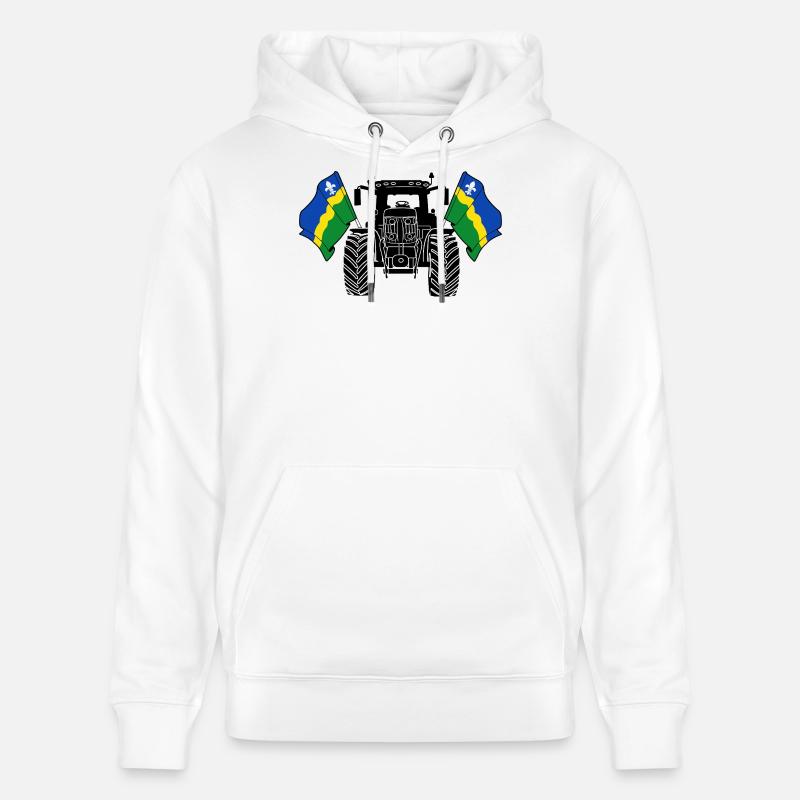 Flevoland_Tractor_Pride - Stanley/Stella Unisex Bio-Hoodie CRUISER  - Weiß