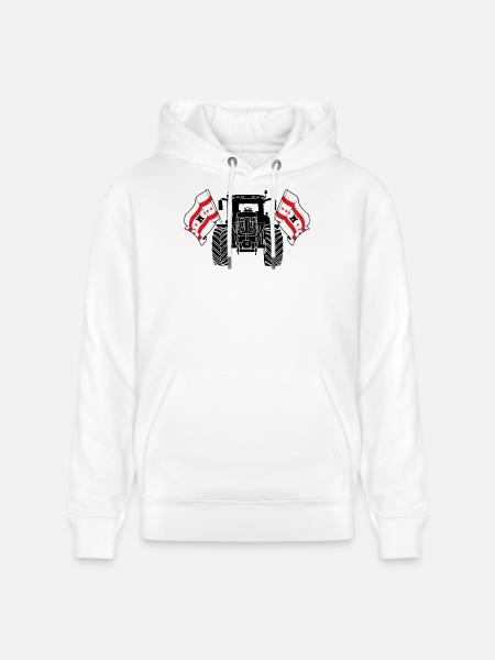 Drenthe_Tractor_Pride - Stanley/Stella CRUISER Unisex Organic Hoodie - white