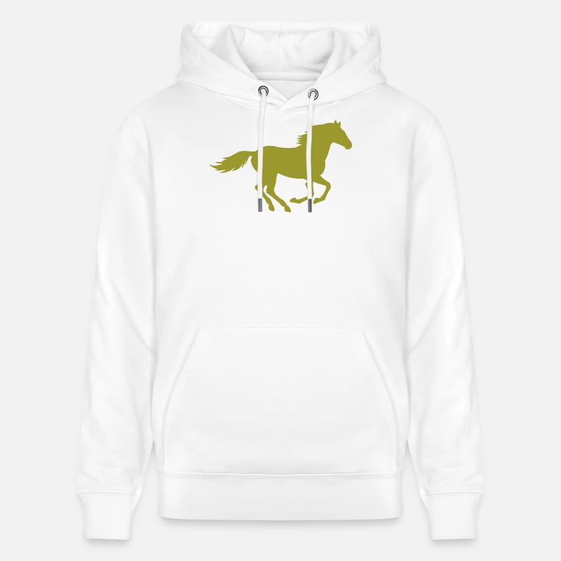 silhouette de cheval - Sweat à capuche bio CRUISER Stanley/Stella Unisexe - blanc