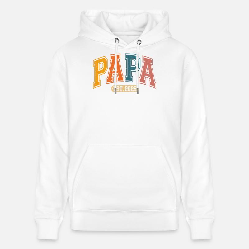 Papa Est. 2026 - Sweat à capuche bio CRUISER Stanley/Stella Unisexe - blanc