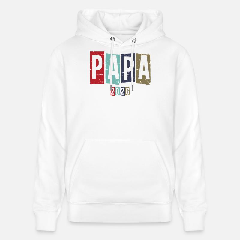 Papa Millésime 2026 - Sweat à capuche bio CRUISER Stanley/Stella Unisexe - blanc
