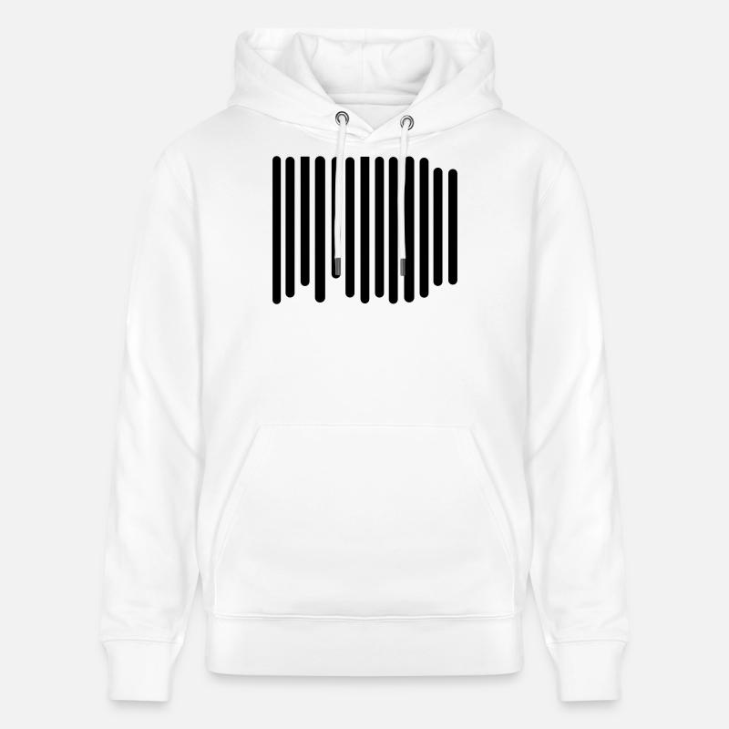 code barres - Sweat à capuche bio CRUISER Stanley/Stella Unisexe - blanc