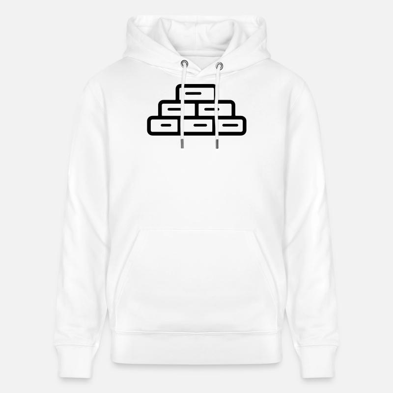 brique - Sweat à capuche bio CRUISER Stanley/Stella Unisexe - blanc