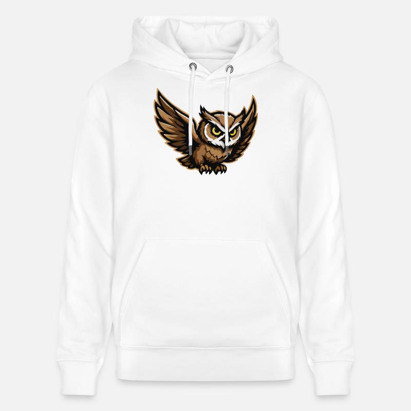 Tempête d’ailes NightOwl - Sweat à capuche bio CRUISER Stanley/Stella Unisexe - blanc