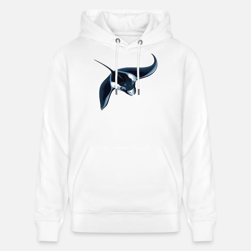 Rochen Mantarochen - Stanley/Stella Unisex Bio-Hoodie CRUISER - Weiß