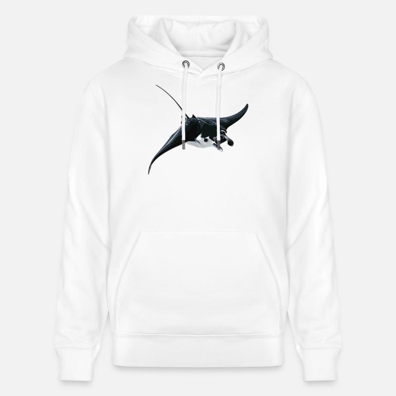 Rochen Mantarochen - Stanley/Stella Unisex Bio-Hoodie CRUISER  - Weiß