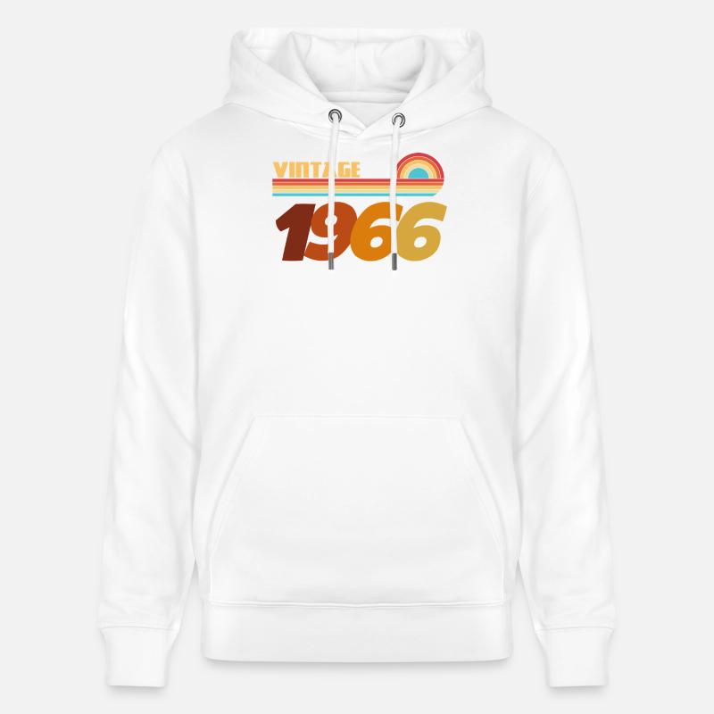 T-Shirt 60 Ans 1966 Rock Style - Sweat à capuche bio CRUISER Stanley/Stella Unisexe - blanc