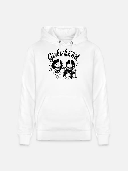 girls band - Stanley/Stella CRUISER Unisex Organic Hoodie - white