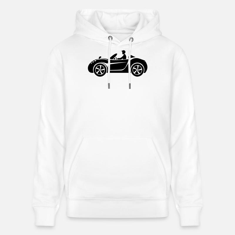 Voiture décapotable - Sweat à capuche bio CRUISER Stanley/Stella Unisexe - blanc