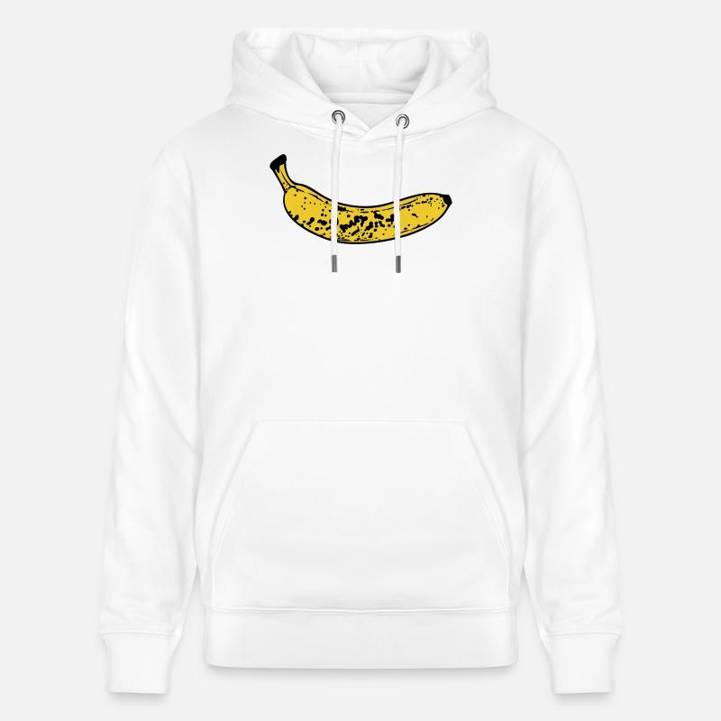 Banane - Sweat à capuche bio CRUISER Stanley/Stella Unisexe - blanc