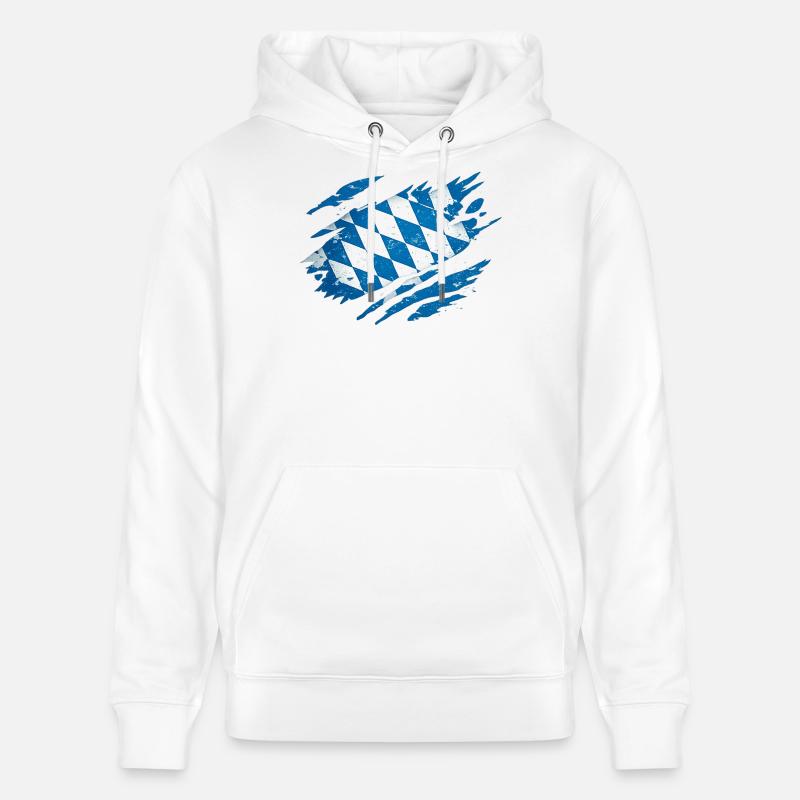 Bavière Drapeau bavarois - Sweat à capuche bio CRUISER Stanley/Stella Unisexe - blanc