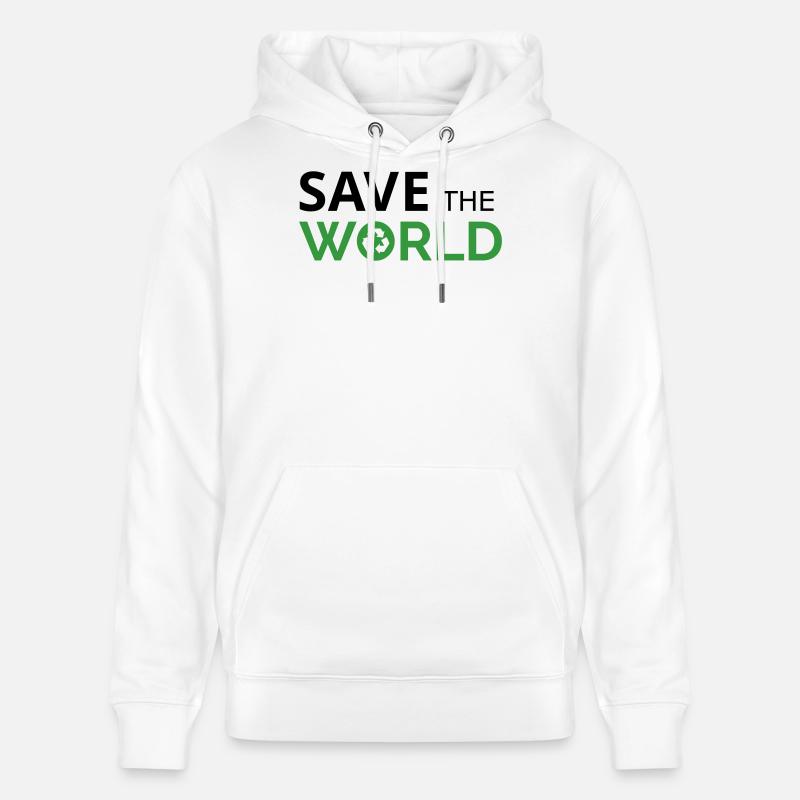 Sauvez le monde - Sweat à capuche bio CRUISER Stanley/Stella Unisexe - blanc