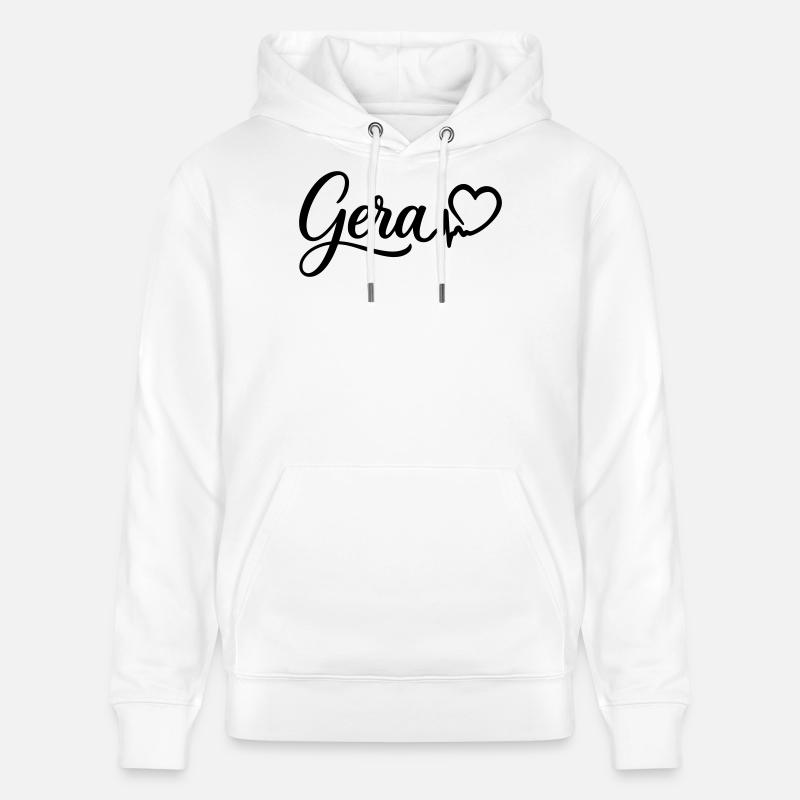 Gera Heartbeat - Sweat à capuche bio CRUISER Stanley/Stella Unisexe - blanc