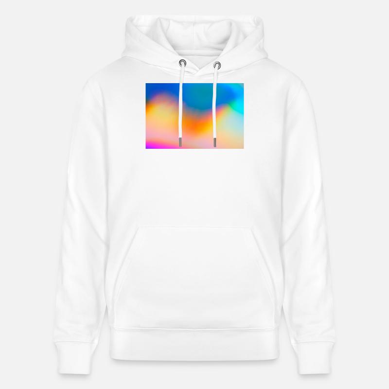 Farbwellen Gradientkulisse - Stanley/Stella Unisex Bio-Hoodie CRUISER  - Weiß