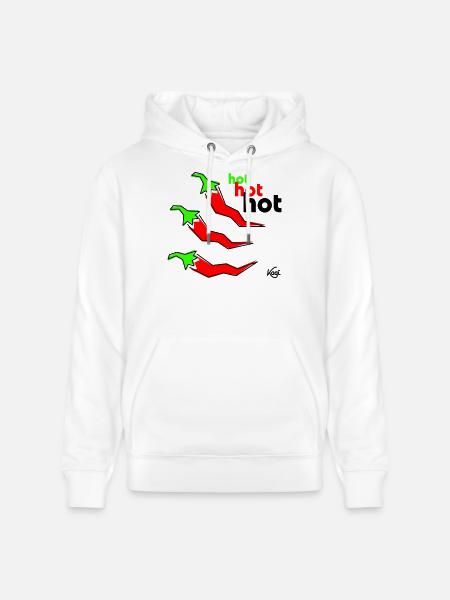 Pepperoni hot - Stanley/Stella Unisex Bio-Hoodie CRUISER  - Weiß