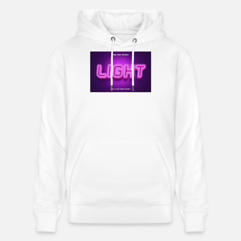 Neonlicht Light Schriftzug - Stanley/Stella Unisex Bio-Hoodie CRUISER  - Weiß