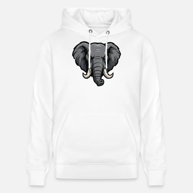 Dessin animé Elephant Esports - Sweat à capuche bio CRUISER Stanley/Stella Unisexe - blanc
