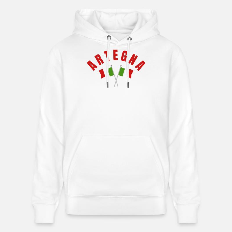Drapeaux italiens Artegna - Sweat à capuche bio CRUISER Stanley/Stella Unisexe - blanc