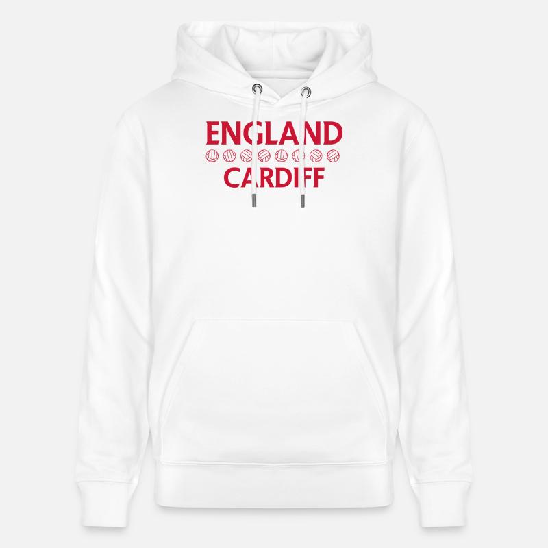 Blason de football d’Angleterre Cardiff - Sweat à capuche bio CRUISER Stanley/Stella Unisexe - blanc