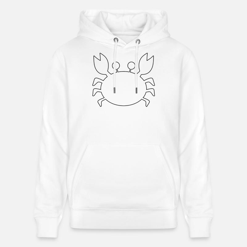 Contour du crabe - Sweat à capuche bio CRUISER Stanley/Stella Unisexe - blanc