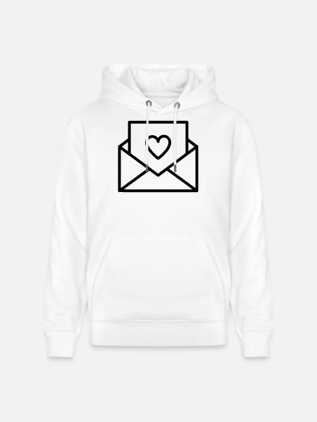 Love Letter - Stanley/Stella CRUISER Unisex Organic Hoodie - white