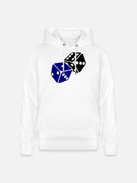 Blue Cube Minimal Design - Stanley/Stella CRUISER Unisex Organic Hoodie - white
