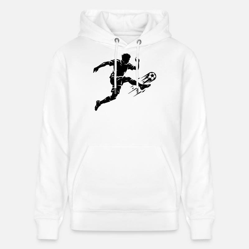 Soccer Silhouette Soccer - Sweat à capuche bio CRUISER Stanley/Stella Unisexe - blanc