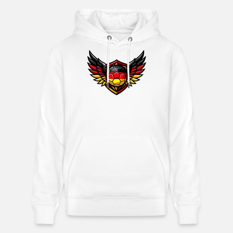 Blason de Soccer Germany - Sweat à capuche bio CRUISER Stanley/Stella Unisexe - blanc