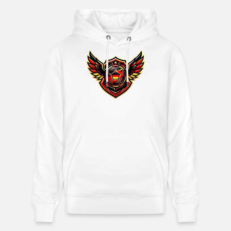 Blason de Soccer Germany - Sweat à capuche bio CRUISER Stanley/Stella Unisexe - blanc