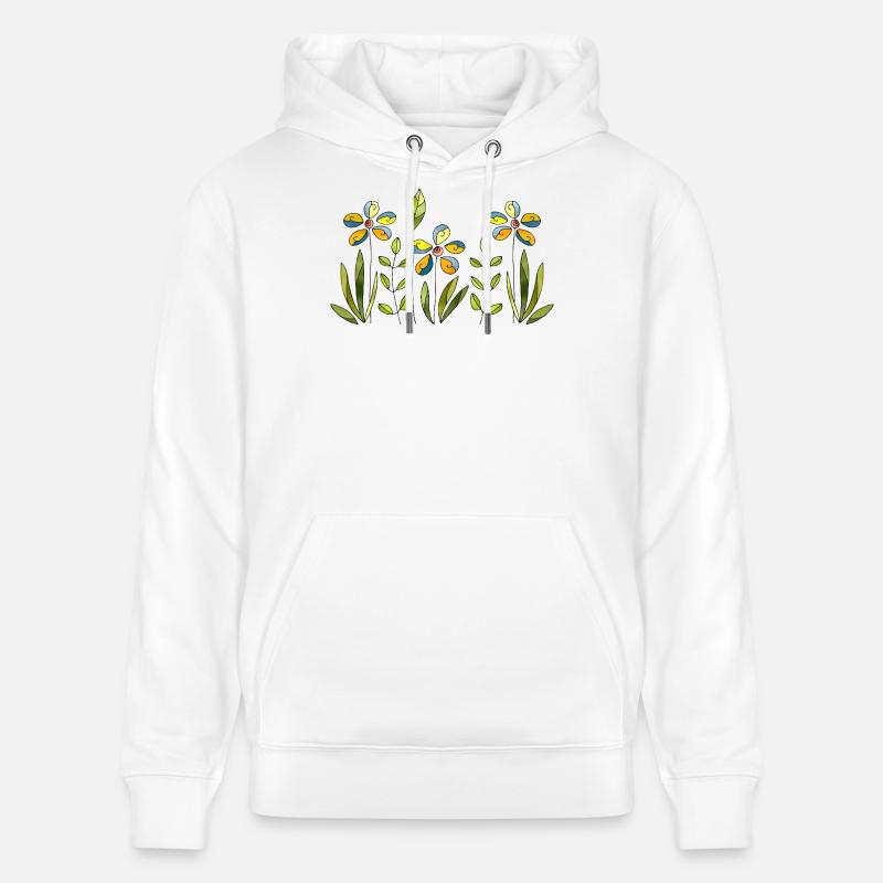 Fleur - Sweat à capuche bio CRUISER Stanley/Stella Unisexe - blanc