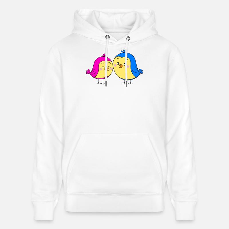 Paires d’oiseaux - Sweat à capuche bio CRUISER Stanley/Stella Unisexe - blanc