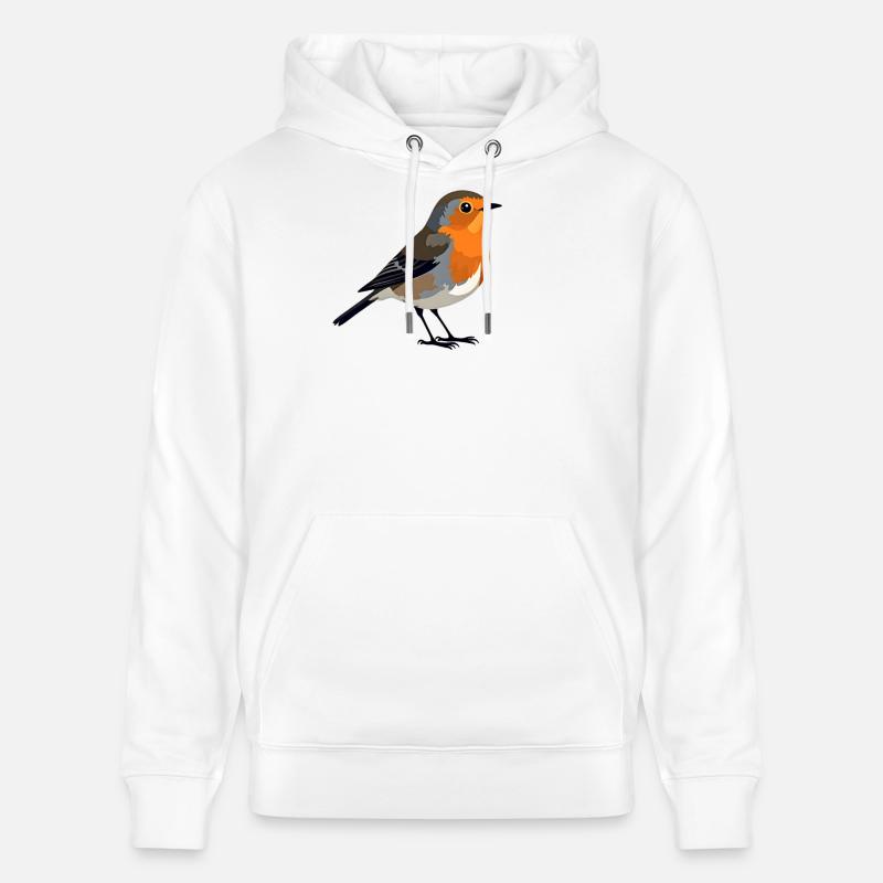 rouge-gorge - Sweat à capuche bio CRUISER Stanley/Stella Unisexe - blanc