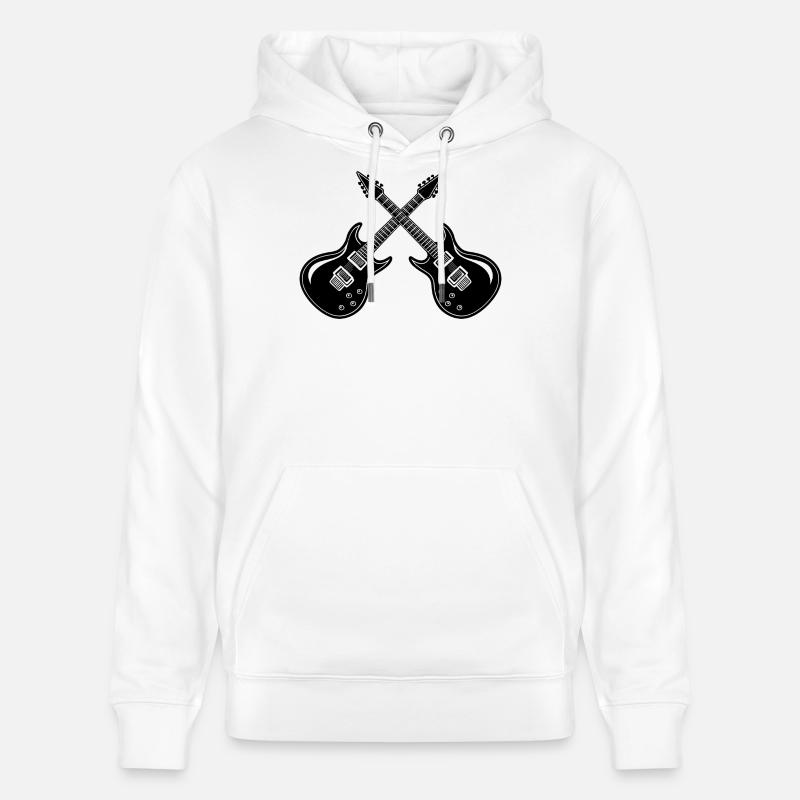 Guitare électrique - Sweat à capuche bio CRUISER Stanley/Stella Unisexe - blanc