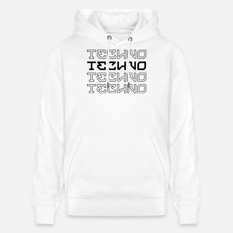 Techno-modernes Typografie-Logodesign - Stanley/Stella Unisex Bio-Hoodie CRUISER  - Weiß
