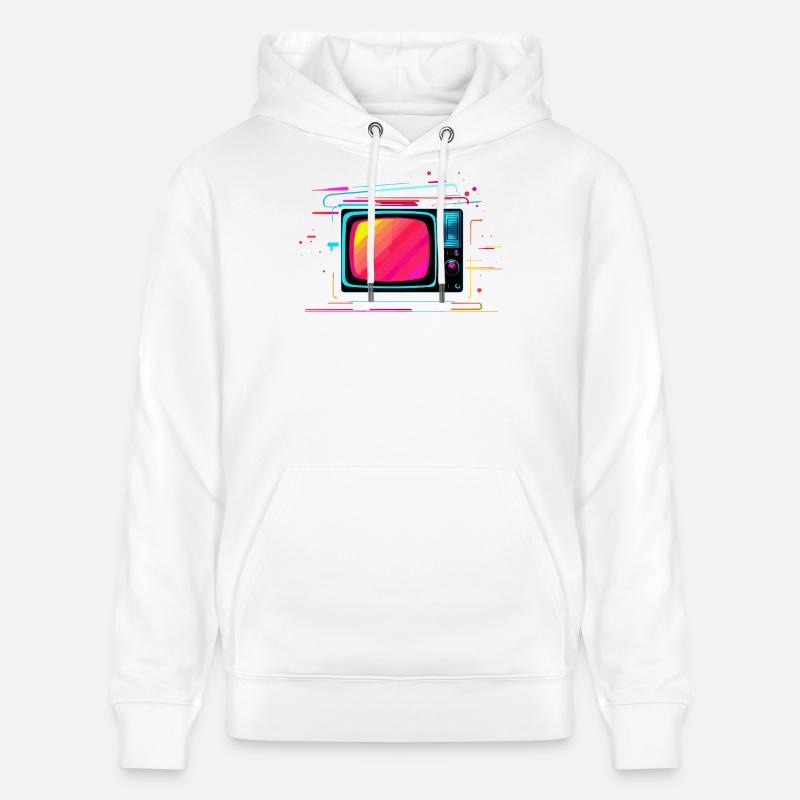 TV Synthwave - Sweat à capuche bio CRUISER Stanley/Stella Unisexe - blanc