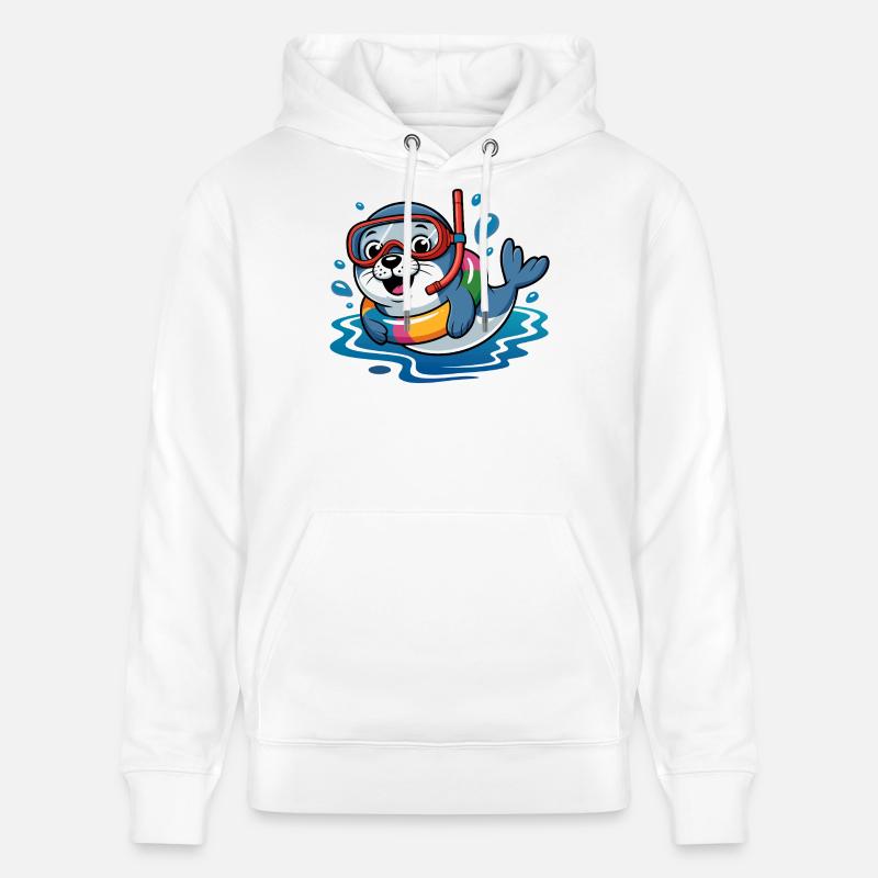 Plongeur des phoques - Sweat à capuche bio CRUISER Stanley/Stella Unisexe - blanc