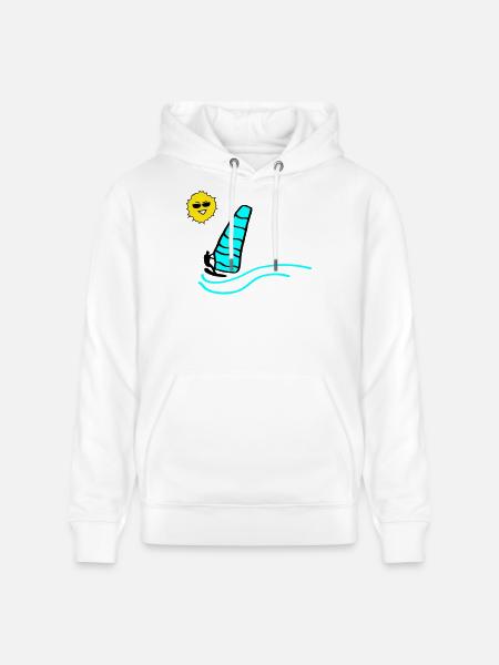 Surfer Sun - Stanley/Stella CRUISER Unisex Organic Hoodie - white