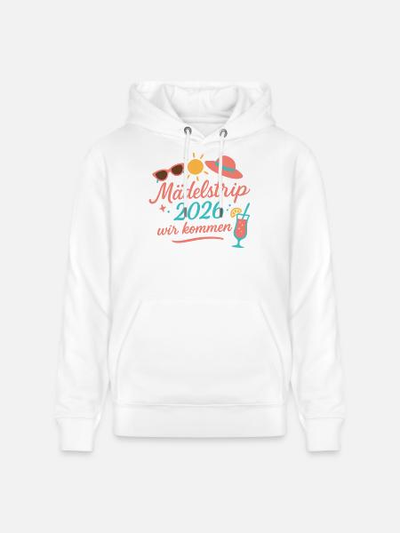 Mädchentrip 2026 Wir kommen - Stanley/Stella Unisex Bio-Hoodie CRUISER - Weiß