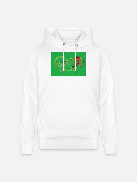 Herbe verte - Sweat à capuche bio CRUISER Stanley/Stella Unisexe - blanc