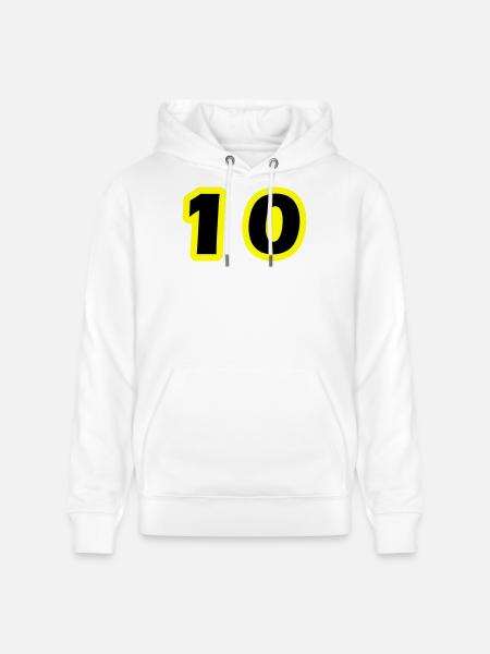 10 Number Symbol - Stanley/Stella CRUISER Unisex Organic Hoodie - white