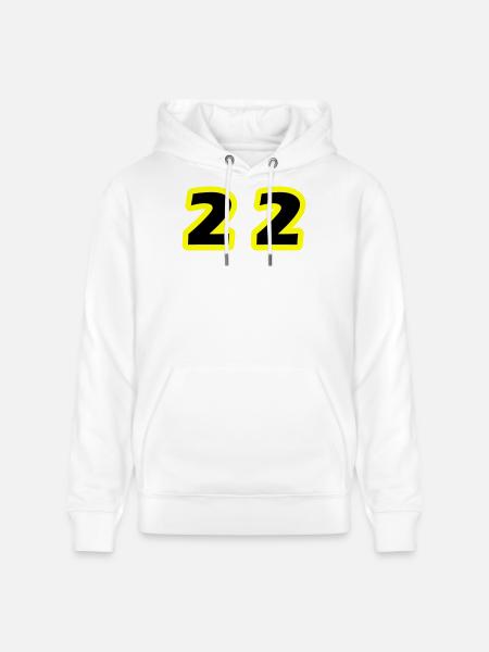 22 Number Symbol - Stanley/Stella CRUISER Unisex Organic Hoodie - white
