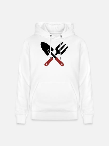 Garden Tool Shovel Icon - Stanley/Stella CRUISER Unisex Organic Hoodie - white