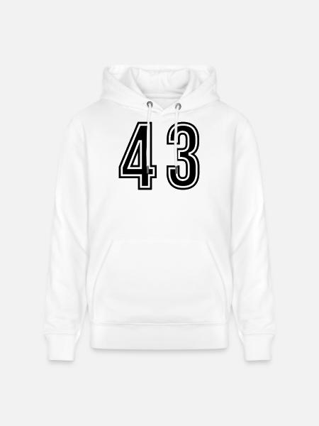 43 Number symbol - Stanley/Stella CRUISER Unisex Organic Hoodie - white