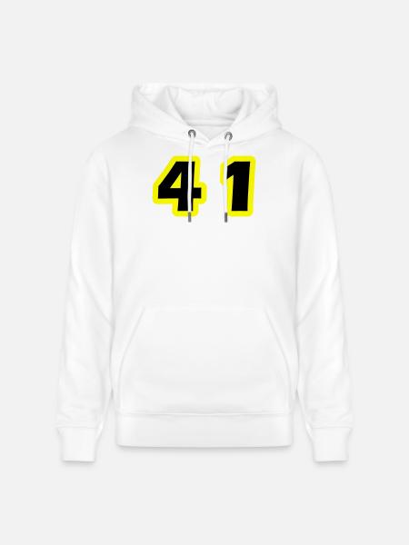 41 Number symbol - Stanley/Stella CRUISER Unisex Organic Hoodie - white