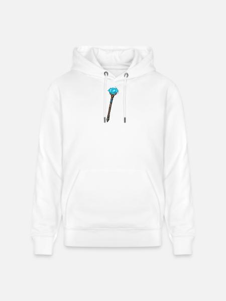 Magischer Kristallstab Blau - Stanley/Stella Unisex Bio-Hoodie CRUISER  - Weiß