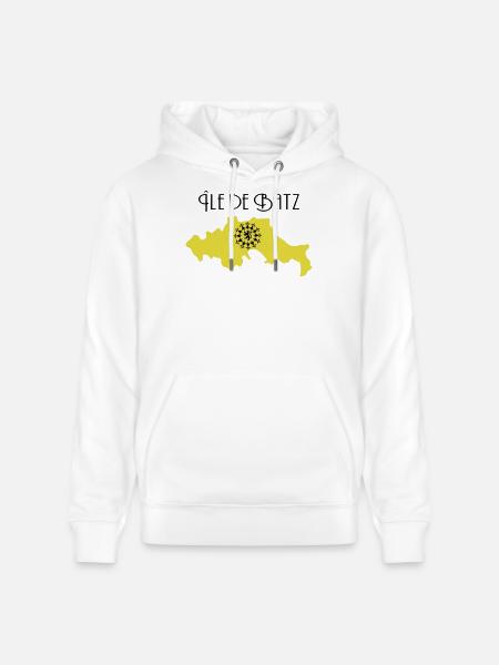 Ile de Batz - Sweat à capuche bio CRUISER Stanley/Stella Unisexe - blanc