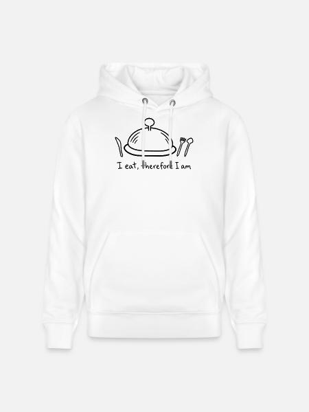 Ich esse, also bin ich - Stanley/Stella Unisex Bio-Hoodie CRUISER - Weiß