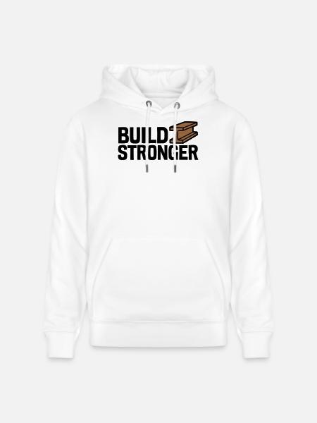 Build Stronger Logo - Stanley/Stella Unisex Bio-Hoodie CRUISER - Weiß