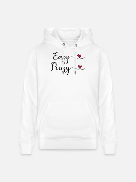 Easy Peasy Heart - Stanley/Stella Unisex Bio-Hoodie CRUISER - Weiß