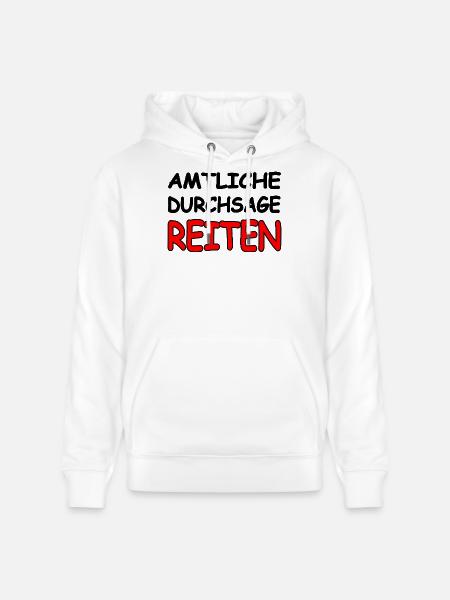 Reiten - Stanley/Stella Unisex Bio-Hoodie CRUISER - Weiß